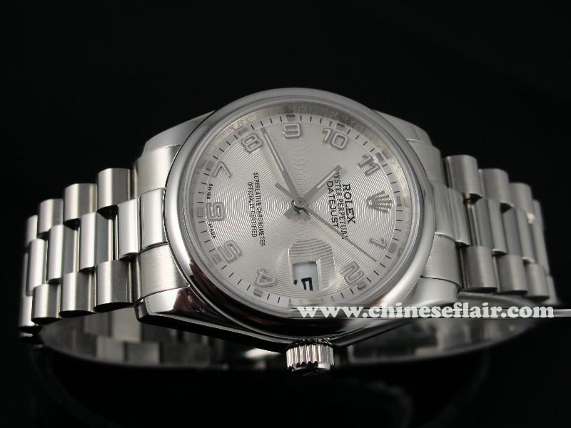 Rolex Datejust Stainless Steel Case Silver Dial Watch